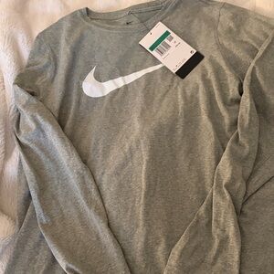Nike Heather Gray Long Sleeve Tee XL NWT